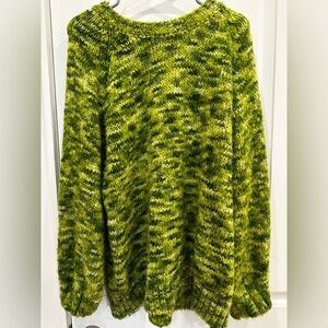 Green chunky knit TOPSHOP sweater